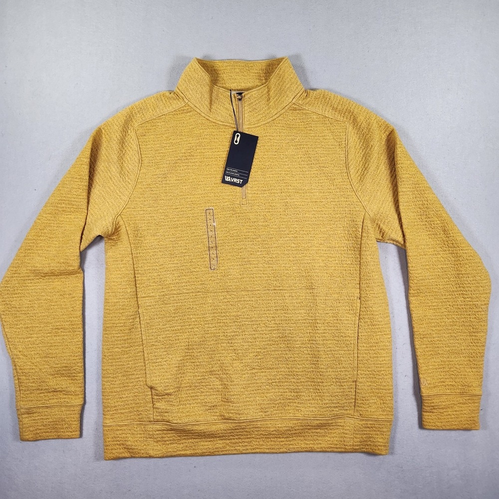 VRST Recharge Lunar 1/4 Zip Palomino Gold Heather Men's Size Large